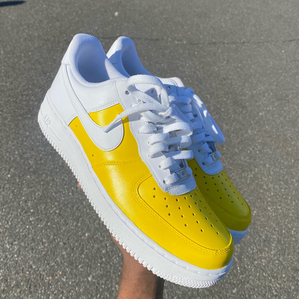 Yellow Colored Air Force 1 Customized Low Af1s